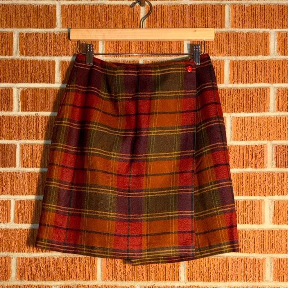 Vintage Tailor B. Moss autumn plaid skirt